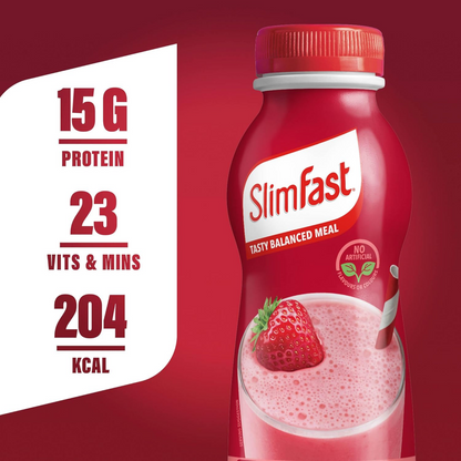 SlimFast Tasty Balanced Meal Strawberry Milkshake Multipack 6 x 325ml