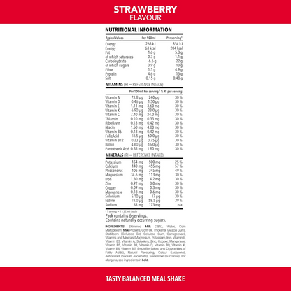 SlimFast Tasty Balanced Meal Strawberry Milkshake Multipack 6 x 325ml