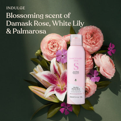 Sanctuary Spa White Lily & Damask Rose Ultra Rich Shower Burst 200ml