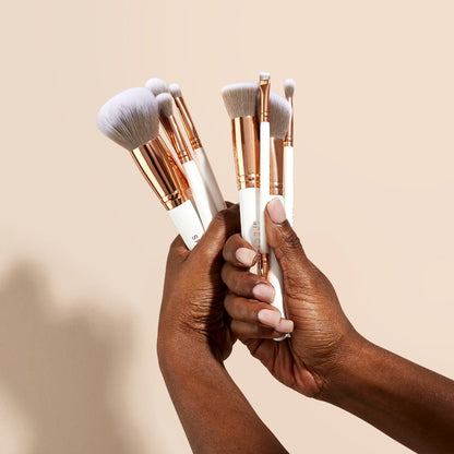 Spectrum Collections 12 Piece White Marbleous Makeup Brush Set