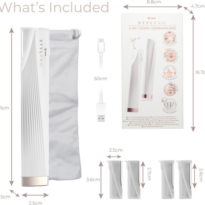 StylPro 2-In-1 Light Up Sonic Dermaplane & Trimmer