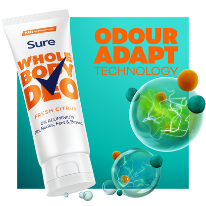 Sure Whole Body Deo 72h Fresh Citrus Deodorant Cream 75ml