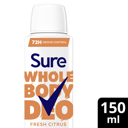 Sure Whole Body Deo 72h Fresh Citrus Deodorant Body Spray 150ml