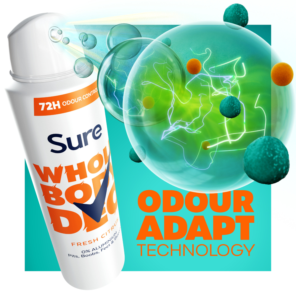 Sure Whole Body Deo 72h Fresh Citrus Deodorant Body Spray 150ml