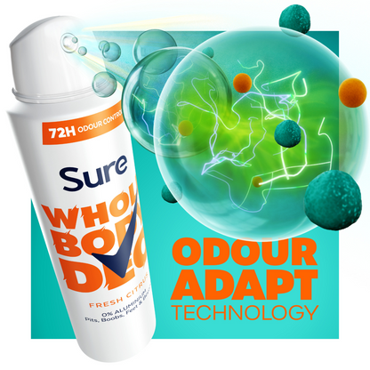 Sure Whole Body Deo 72h Fresh Citrus Deodorant Body Spray 150ml