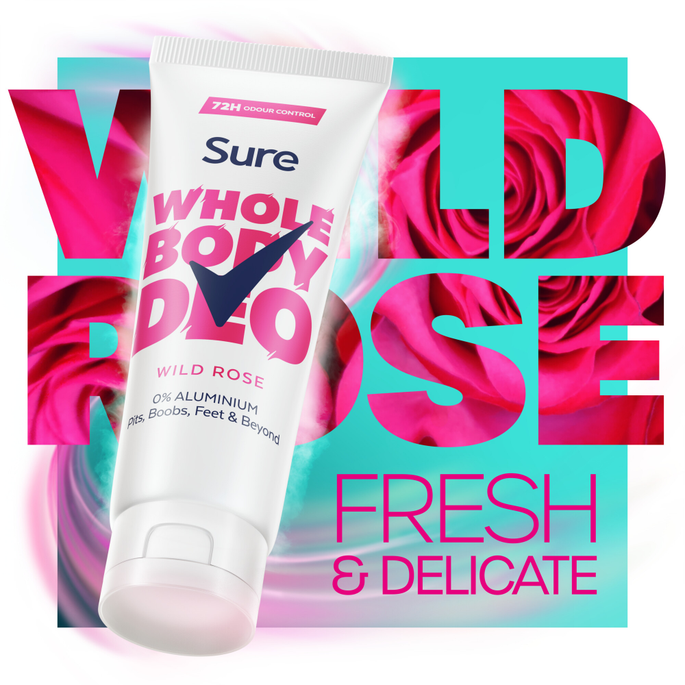 Sure Whole Body Deo 72h Wild Rose Deodorant Cream 75ml