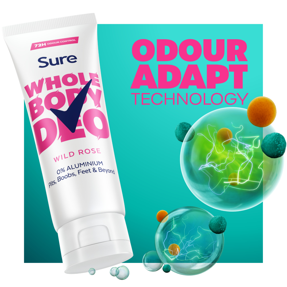 Sure Whole Body Deo 72h Wild Rose Deodorant Cream 75ml