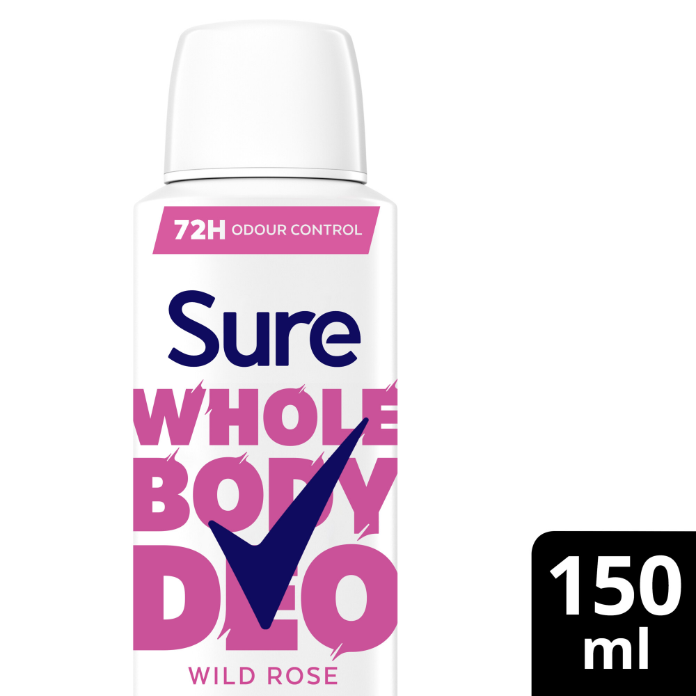 Sure Whole Body Deo 72h Wild Rose Deodorant Body Spray 150ml