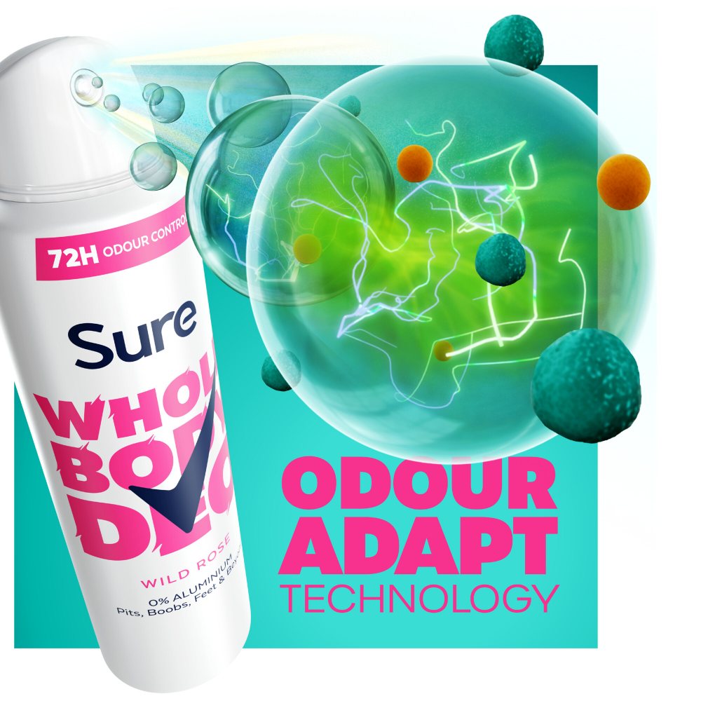 Sure Whole Body Deo 72h Wild Rose Deodorant Body Spray 150ml