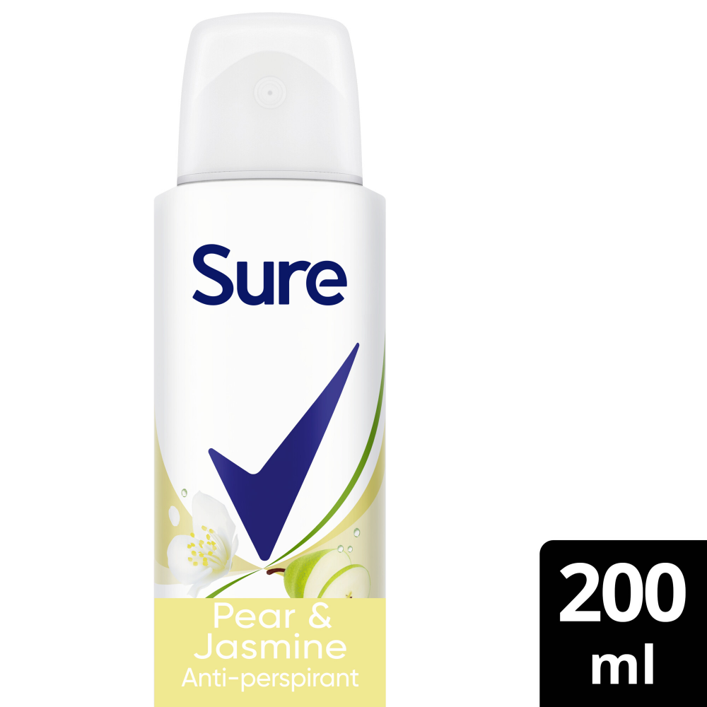 Sure Essential Protection 48h Pear & Jasmine Anti-Perspirant Deodorant Spray 200ml