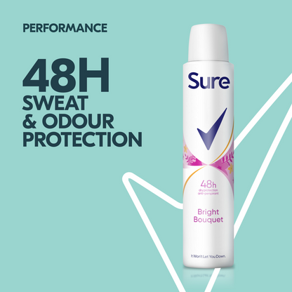 Sure Essential Protection 48h Bright Bouquet Anti-Perspirant Deodorant Spray 200ml