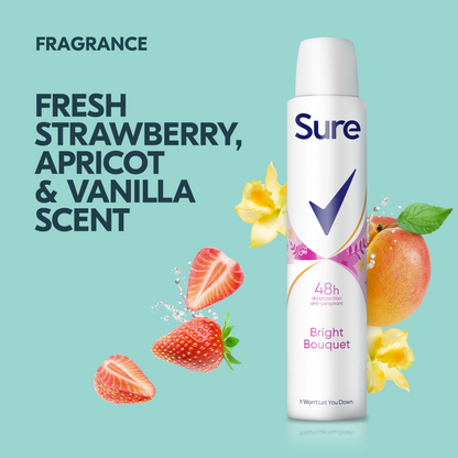 Sure Essential Protection 48h Bright Bouquet Anti-Perspirant Deodorant Spray 200ml