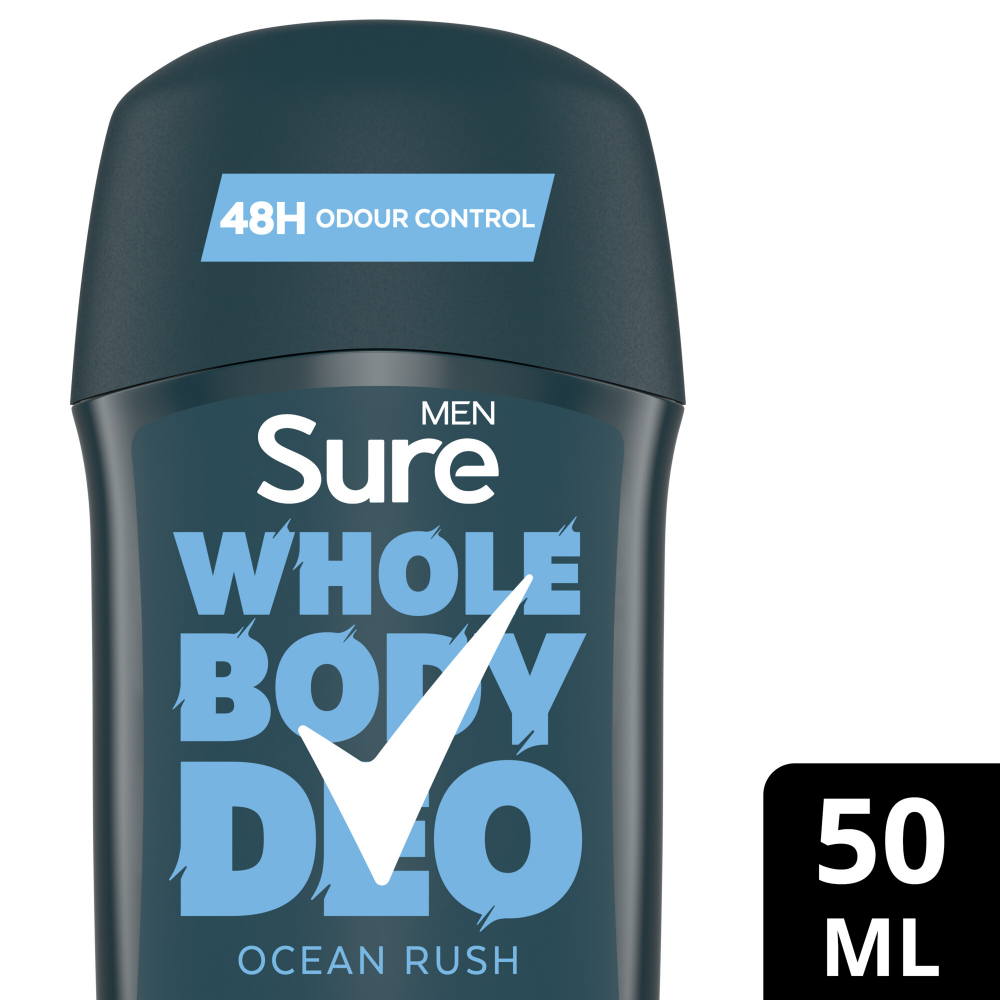 Sure Men Whole Body Deo 48h Ocean Rush Deodorant Stick 50ml