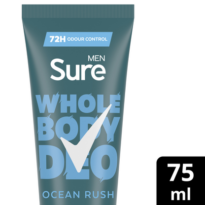 Sure Men Whole Body Deo 72h Ocean Rush Deodorant Cream 75ml