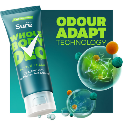 Sure Men Whole Body Deo 72h Active Fresh Deodorant Cream 75ml