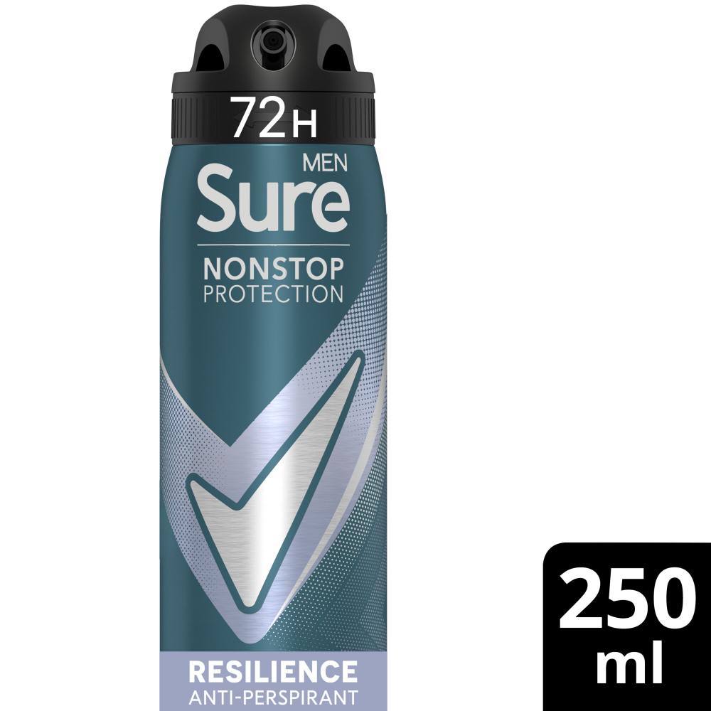 Sure Men Nonstop Protection 72h Resilience Anti-Perspirant Deodorant Spray 250ml