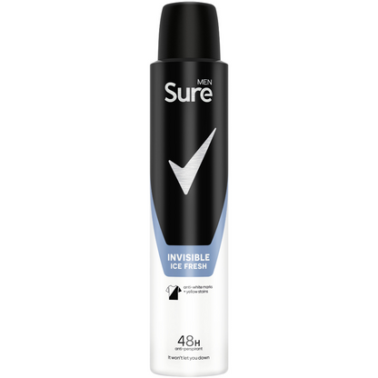 Sure Men Essential Protection 48h Invisible Ice Fresh Anti-Perspirant Deodorant Spray 200ml