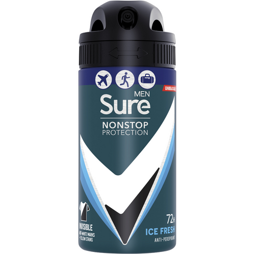 Sure Men Nonstop Protection 72h Invisible Ice Fresh Anti-Perspirant Deodorant Spray 75ml