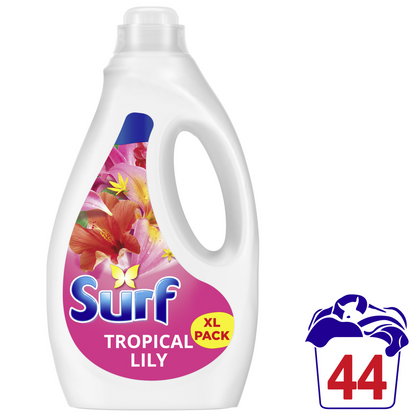 Surf Tropical Lily Concentrated Liquid Laundry Washing Detergent 44 Washes 1188ml
