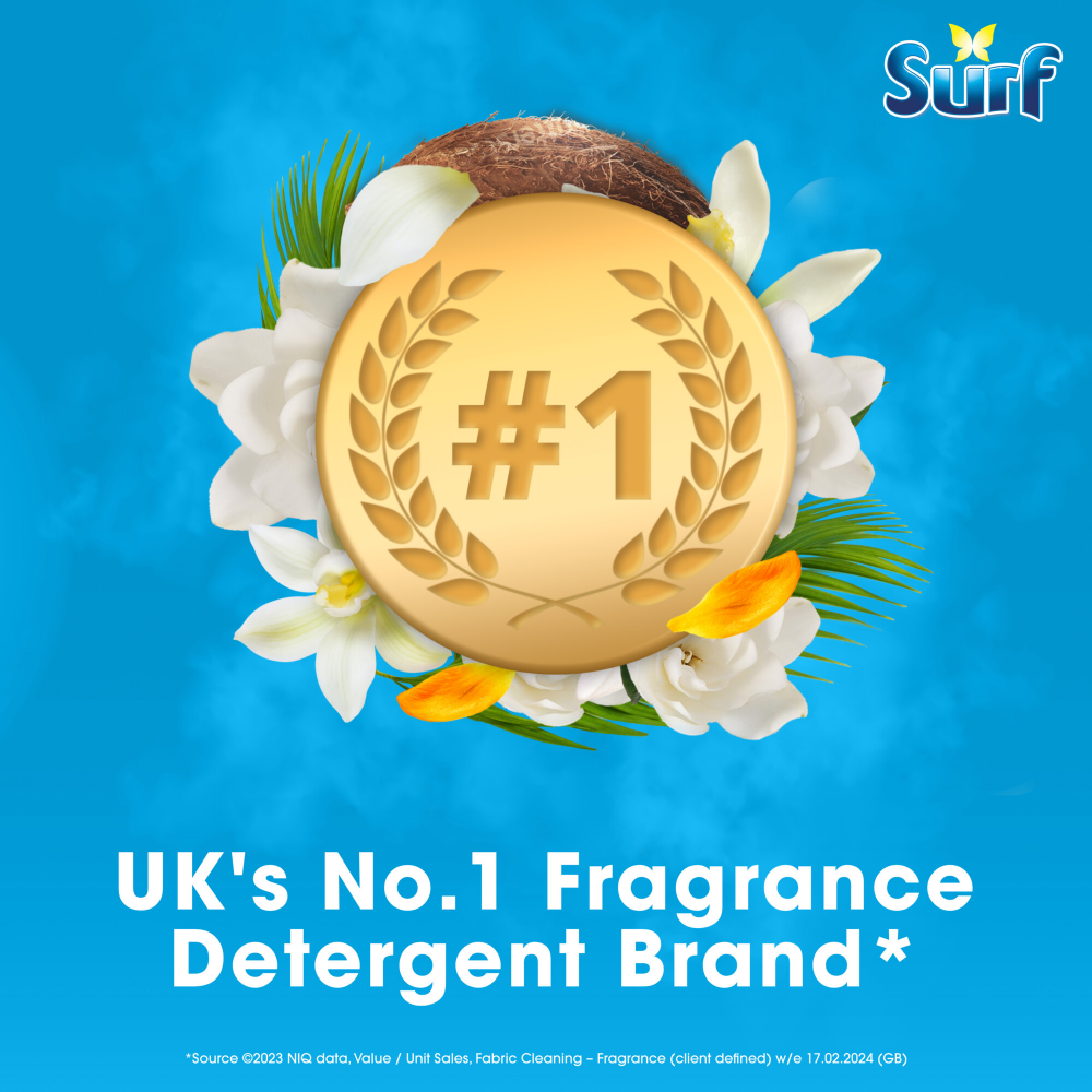 Surf Coconut Bliss Concentrated Liquid Laundry Washing Detergent 24 Washes 648ml