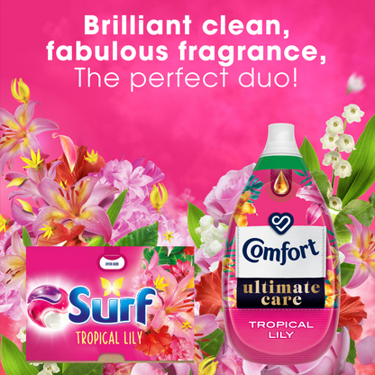 Surf Tropical Lily 3-In-1 Laundry Washing Detergent Capsules 51 Washes