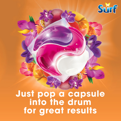 Surf Passion Bloom 3-In-1 Laundry Washing Detergent Capsules 51 Washes
