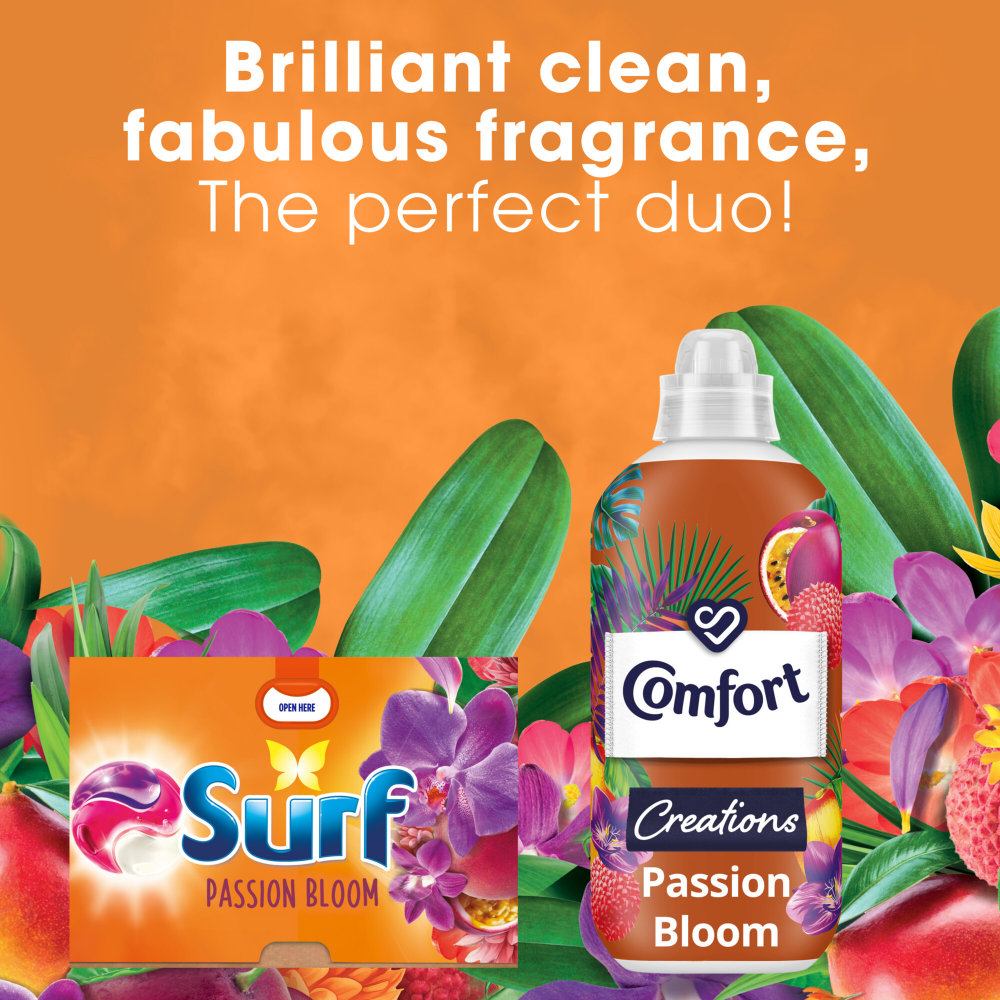 Surf Passion Bloom 3-In-1 Laundry Washing Detergent Capsules 51 Washes