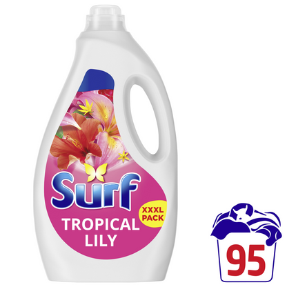 Surf Tropical Lily Concentrated Liquid Laundry Washing Detergent 95 Washes 2500ml