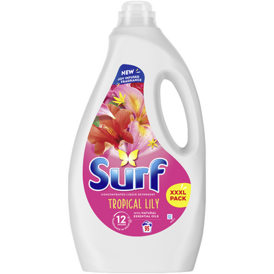 Surf Tropical Lily Concentrated Liquid Laundry Washing Detergent 95 Washes 2500ml