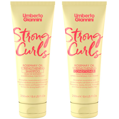 Umberto Giannini Strong Curls Rosemary Oil Strengthening Shampoo & Conditioner Twin 2 x 250ml