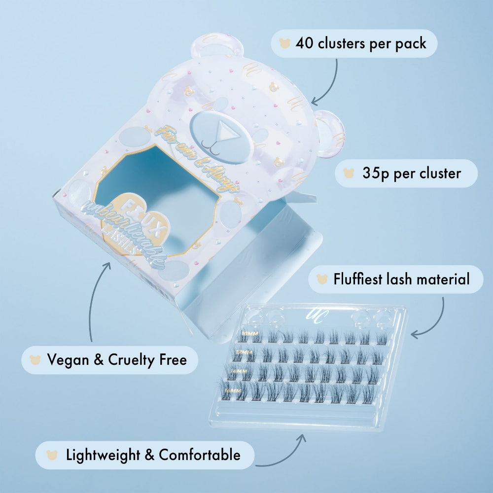 Unicorn Cosmetics Fur-Ever & Always Unbearlievable DIY Individual Lash Clusters Black