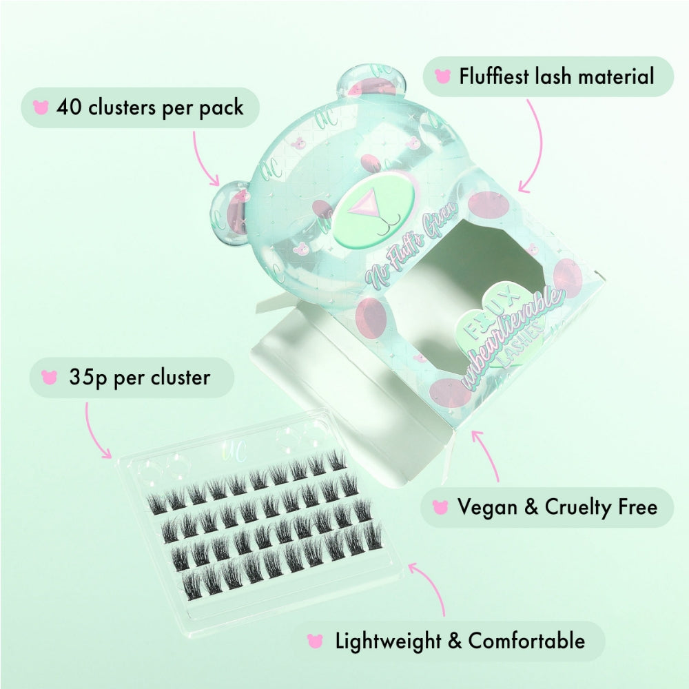 Unicorn Cosmetics No Fluffs Given Unbearlievable DIY Individual Lash Clusters Black