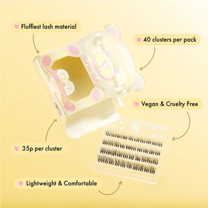 Unicorn Cosmetics Shut The Fluff Up Unbearlievable DIY Individual Lash Clusters Black