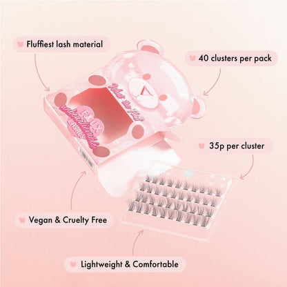 Unicorn Cosmetics What The Fluff Up Unbearlievable DIY Individual Lash Clusters Black