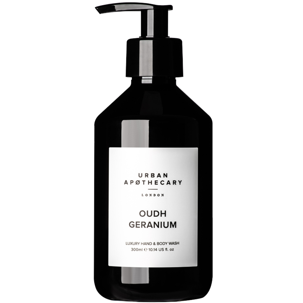 Urban Apothecary Oudh Geranium Luxury Hand & Body Wash 300ml