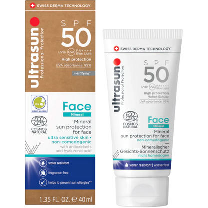 Ultrasun Mineral Face Sun Protection PA++++ SPF50 40ml