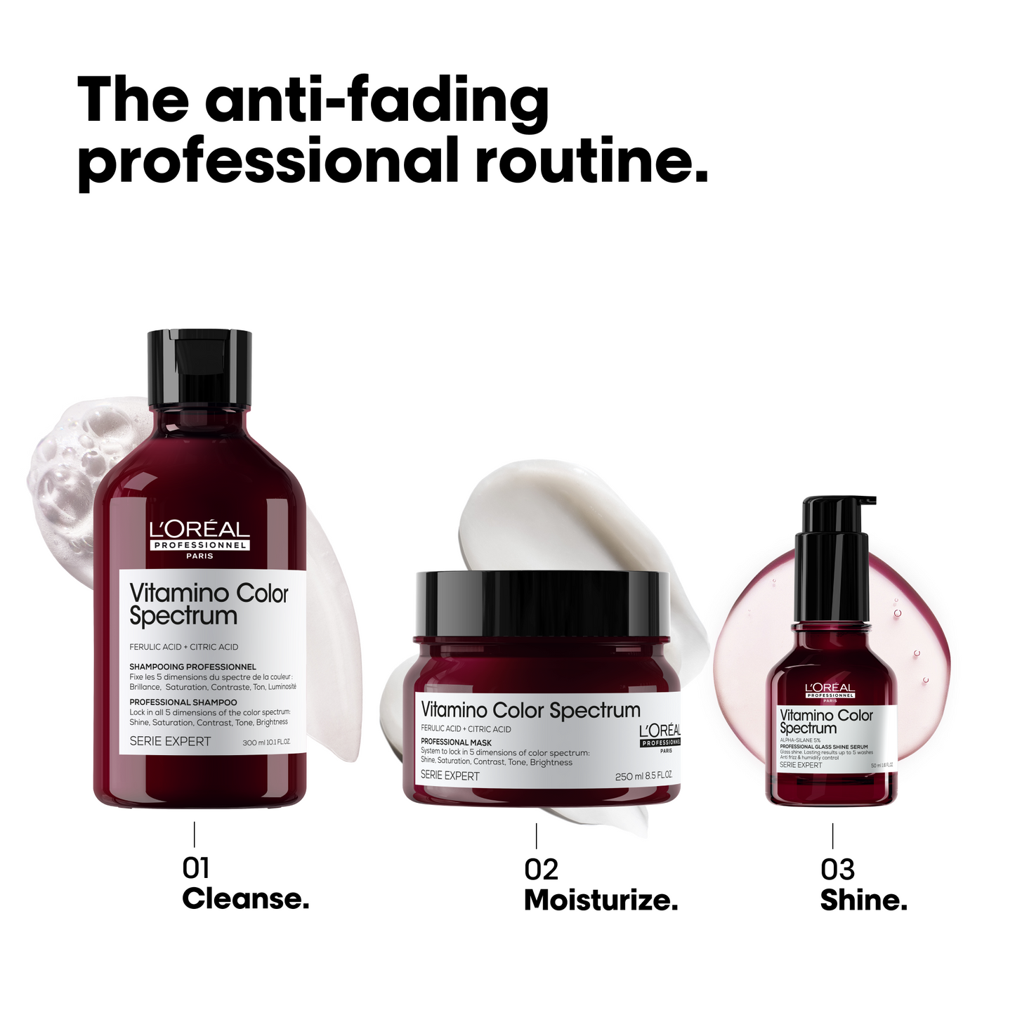 L'Oreal Professionnel Serie Expert Vitamino Colour Spectrum Shampoo 300ml & Rinse-Off Mask 250ml Twin