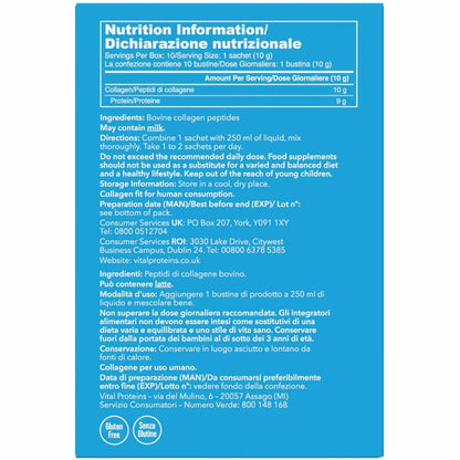 Vital Proteins Unflavoured Collagen Peptides Sachets 10 x 10g