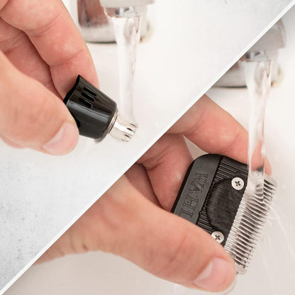 Wahl Clip N Rinse Plus Cord/Cordless Hair Clipper & Nose Trimmer Grooming Set