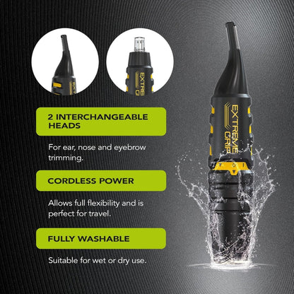 Wahl 3-In-1 Extreme Grip Ear, Nose & Brow Battery Detail Trimmer