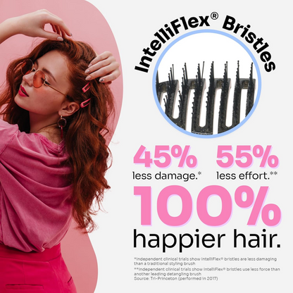 Wet Brush Shower Detangler Brush Glitter Black