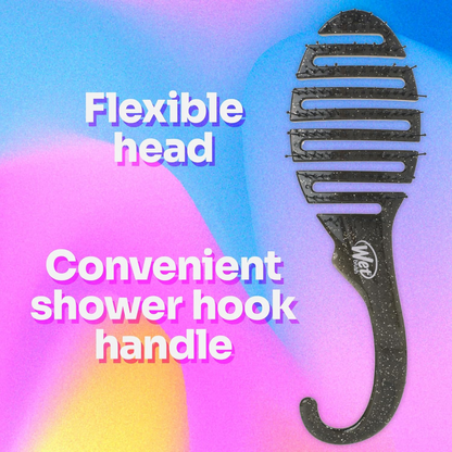 Wet Brush Shower Detangler Brush Glitter Black