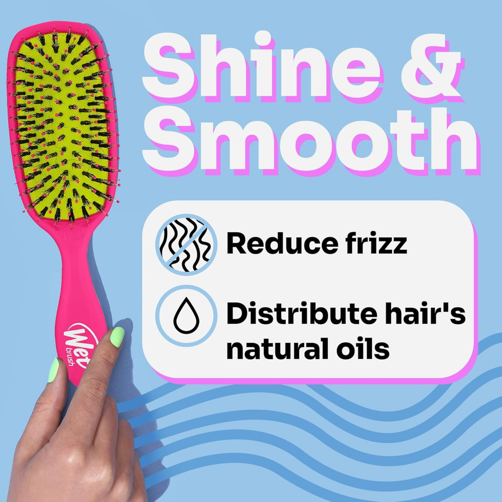 Wet Brush Shine Enhancer Detangler Brush Pink