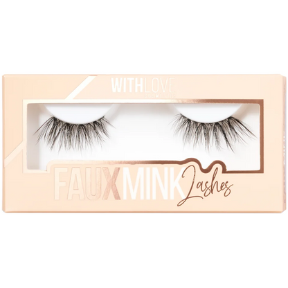 With Love Cosmetics Faux Mink Half Strip Lash Half Hearted Black