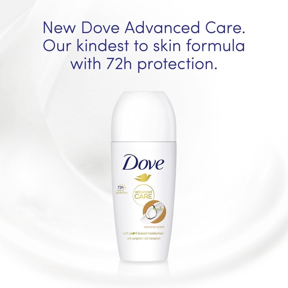 Dove Advanced Care 72h Coconut Anti-Perspirant Deodorant Roll-On 50ml