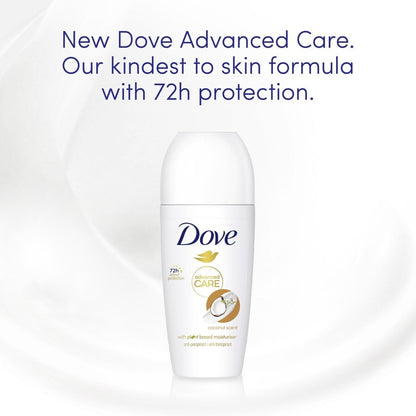 Dove Advanced Care 72h Coconut Anti-Perspirant Deodorant Roll-On 50ml