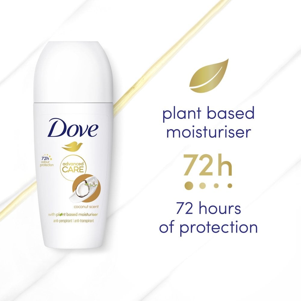 Dove Advanced Care 72h Coconut Anti-Perspirant Deodorant Roll-On 50ml
