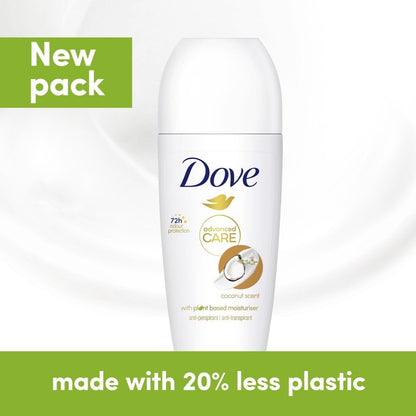 Dove Advanced Care 72h Coconut Anti-Perspirant Deodorant Roll-On 50ml