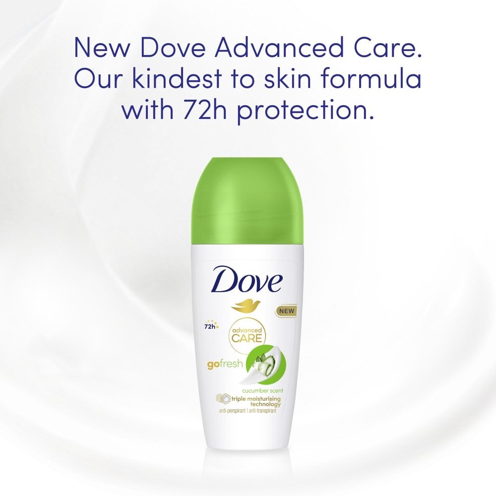 Dove Advanced Care 72h Go Fresh Cucumber Anti-Perspirant Deodorant Roll-On 50ml