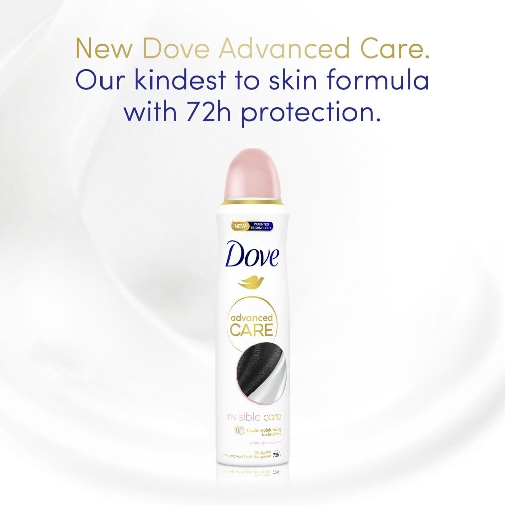 Dove Advanced Care 72h Invisible Care Water Lily & Rose Anti-Perspirant Deodorant Spray 200ml